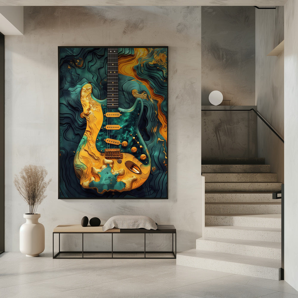 Impression sur toile : Guitare de musique 1