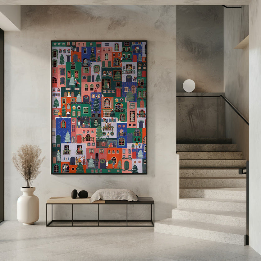 Wall art Holiday Houses Canvas Print