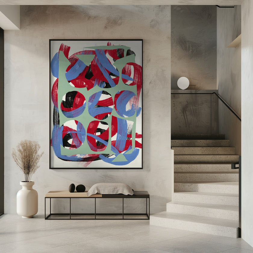 Wall art Dry directional strokes abstract 03