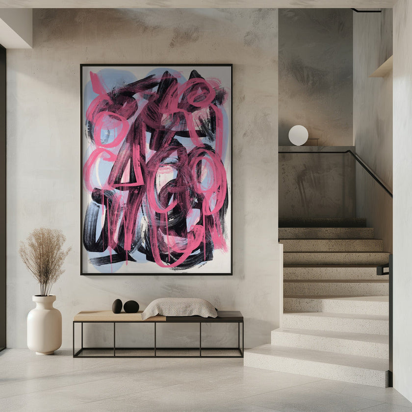 Wall art Dry brush abstract