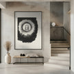 Art mural et le visage du Christ brillait dans le disque solaire.