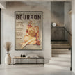 Wall art Babes of Bourbon Vol 3 Sexy Vintage Pin Up Girl Drinking Whiskey