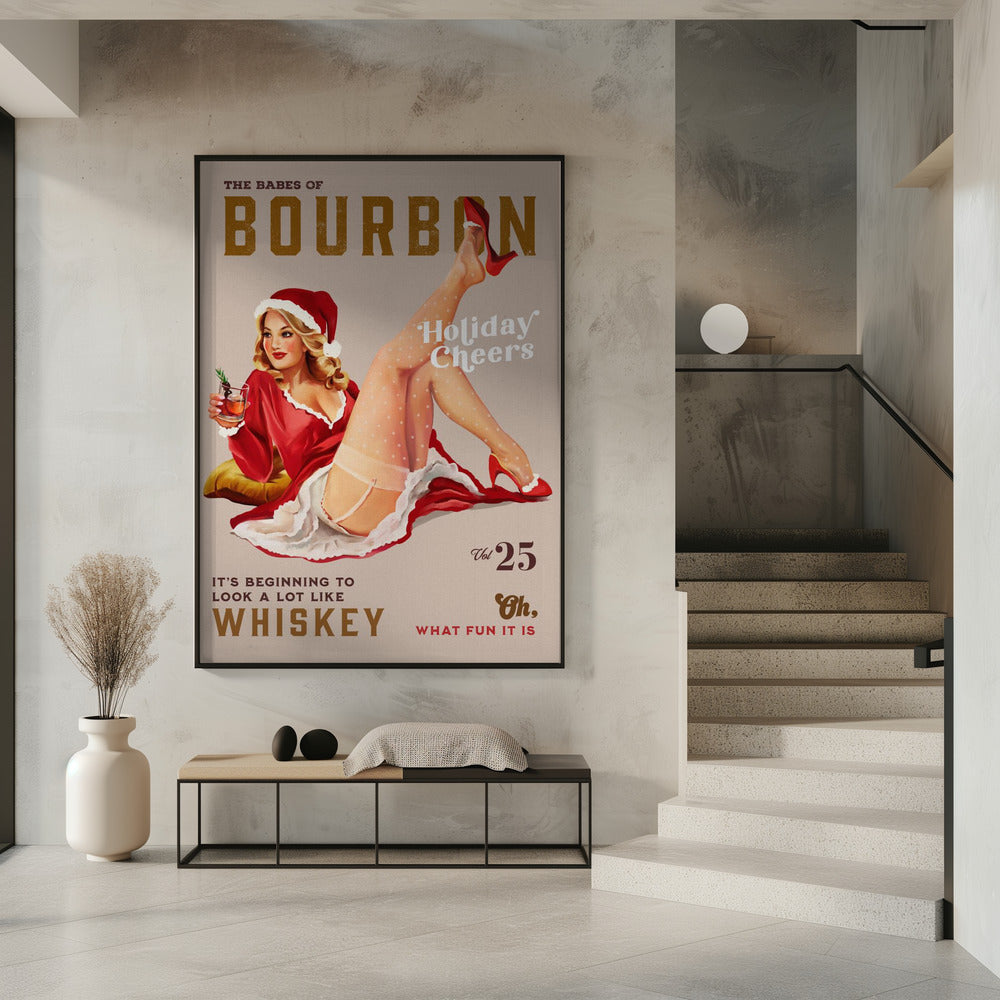 Décoration murale Babes of Bourbon Vol 25 Holiday Cheer Christmas Pinup