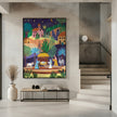 Impression sur toile d'art mural : Scène de la Nativité, nuit étoilée