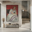 Wall art Jeune Femme Assise En Robe Grise