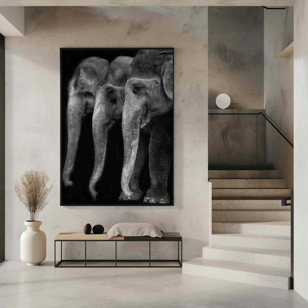 Art mural : Le chef-d'œuvre de la nature, un éléphant ; la seule grande chose inoffensive...