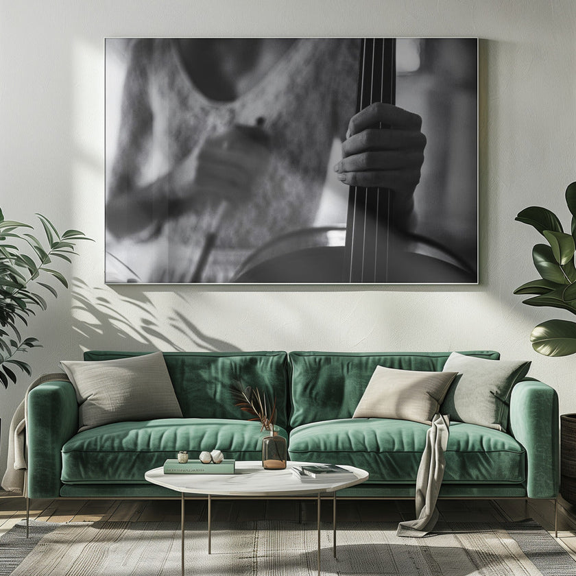 Wall art break for the cello
