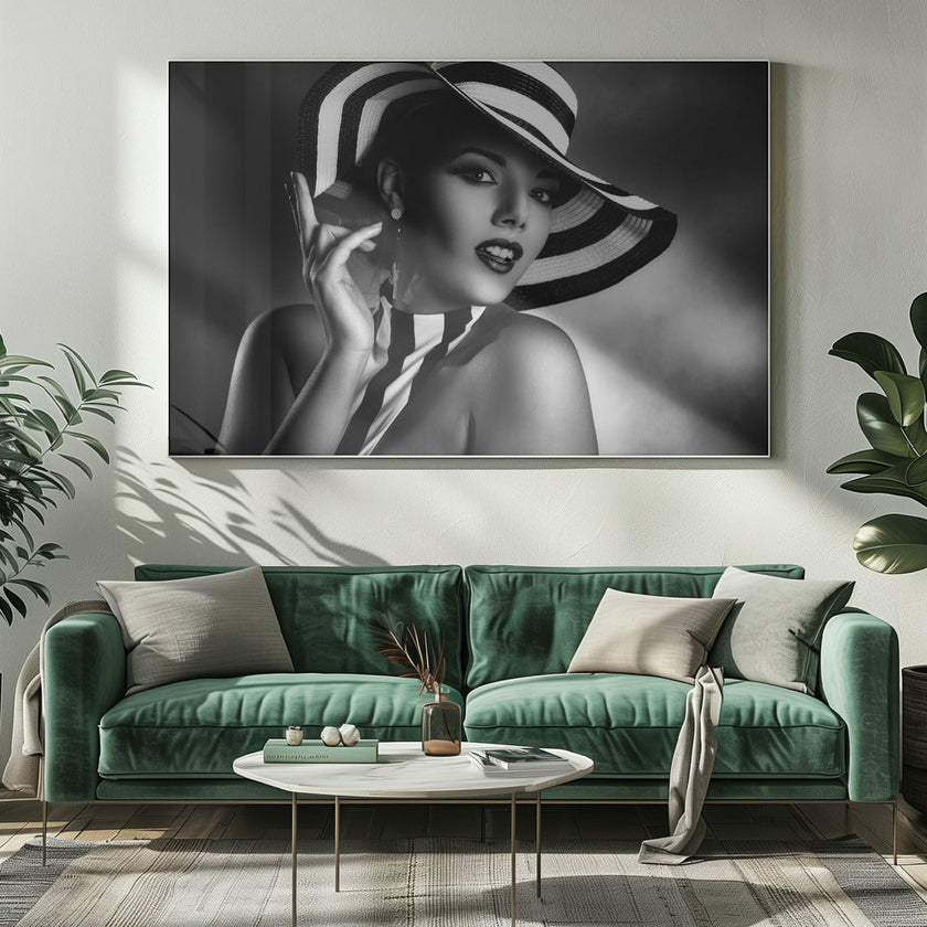 Art mural noir et blanc