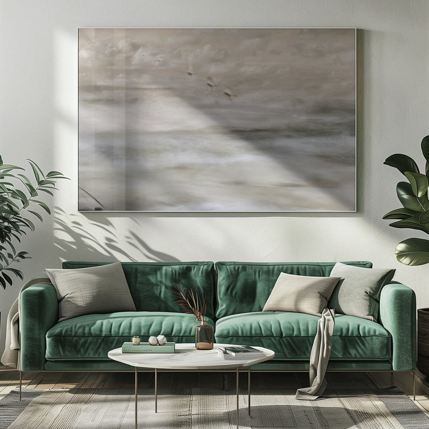 Wall art Swans over sea