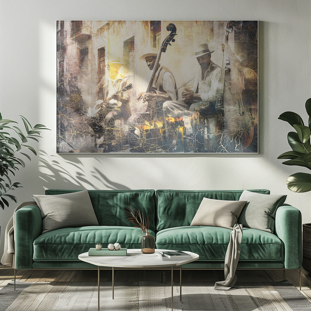 Illustration musicale pour mur - Groupe de jazz n°11