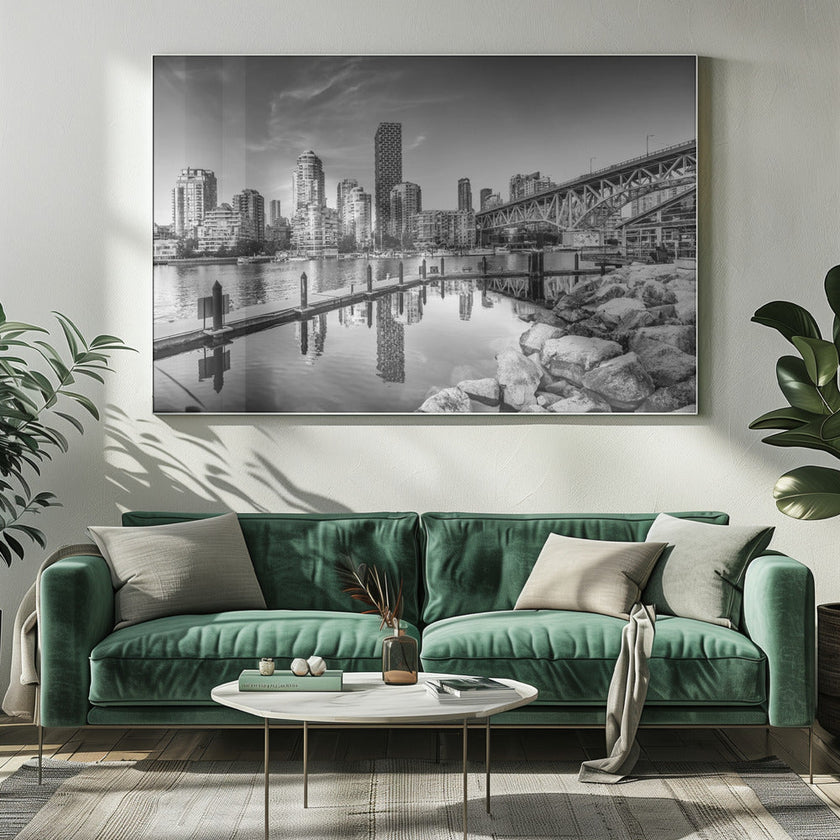Wall art Vancouver Impression of Granville Island | Monochrome