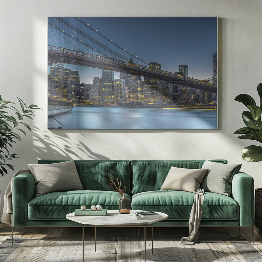 Wall art New York - L'heure bleue au-dessus de Manhattan