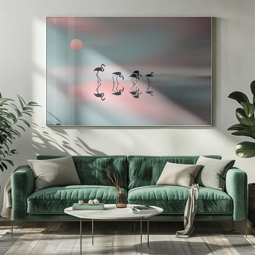 Flamants roses de Wal Art Family.
