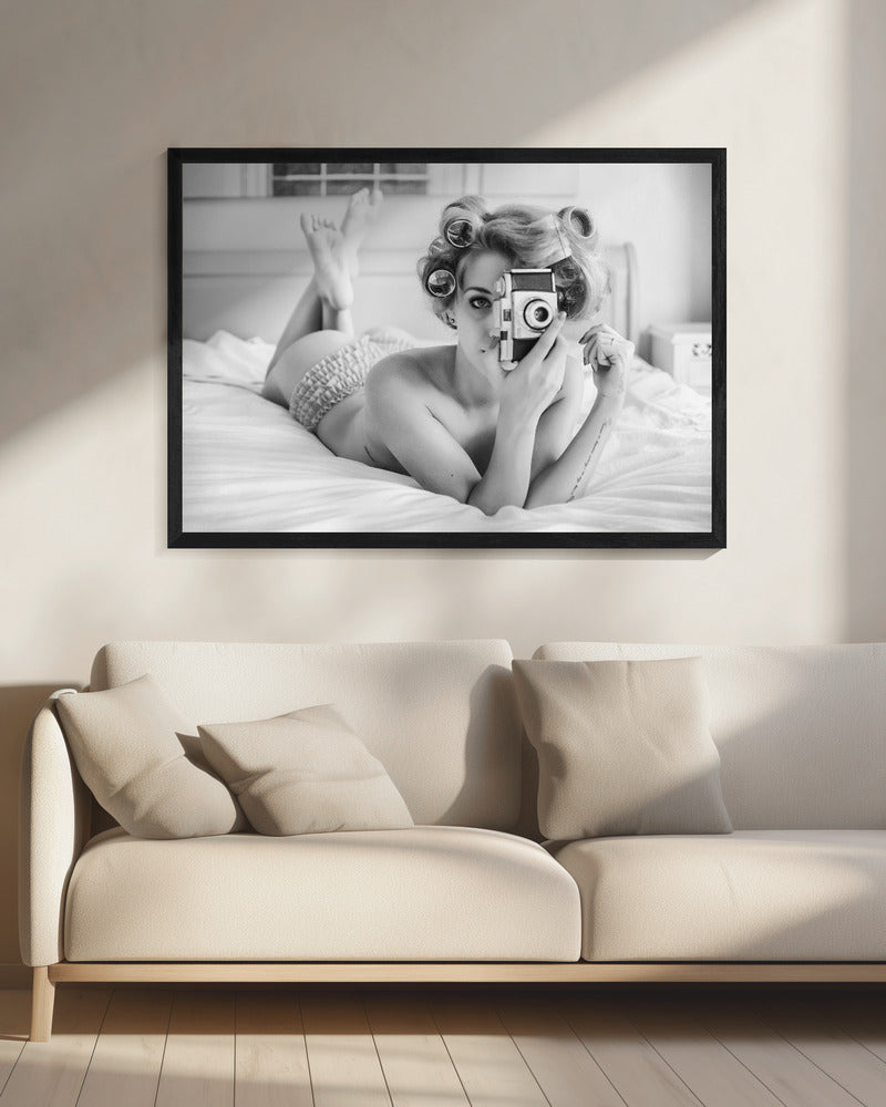 Wall art A chick, a click, and a curl