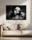 Wall art The black feathers