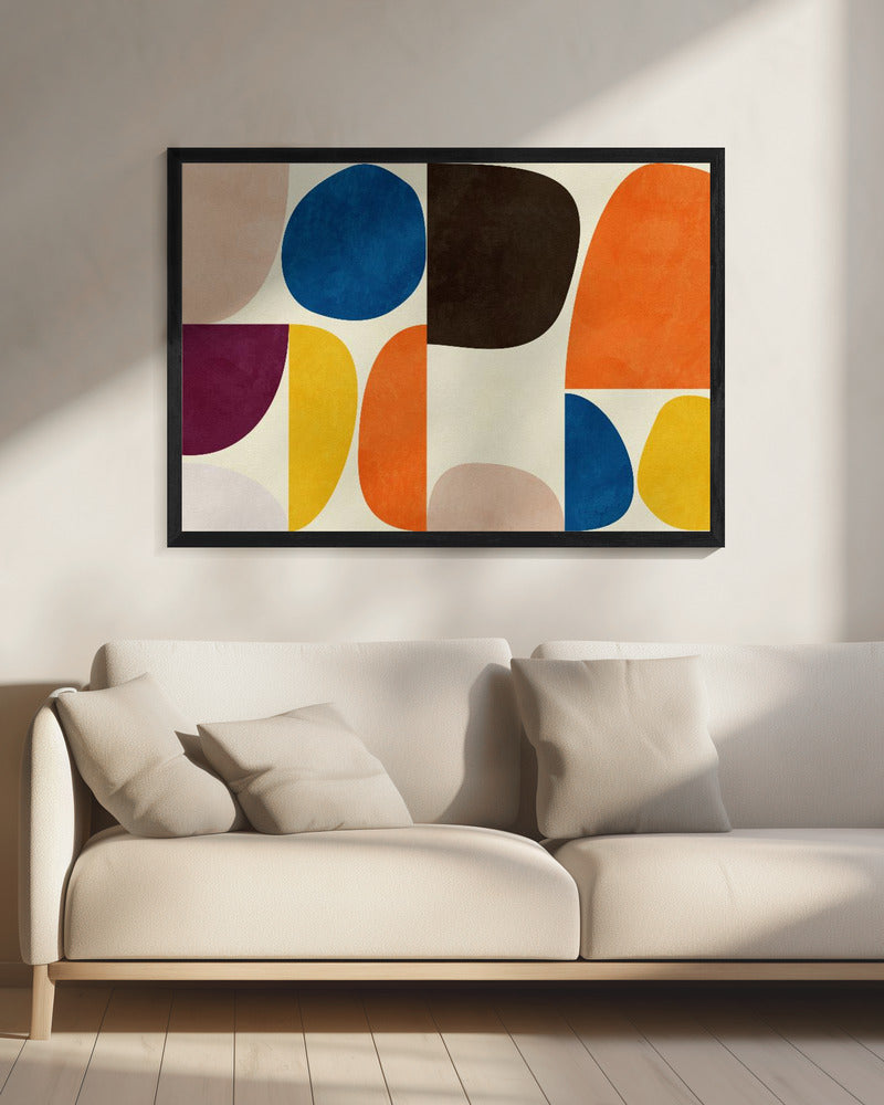Wall art Bauhaus aux couleurs vives