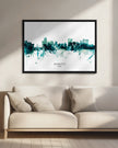 Wall art, ligne d'horizon de Winnipeg, Canada.