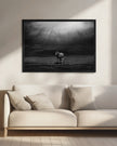 Wall art morning appearance. Hourses