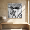 Art mural en zigzag.