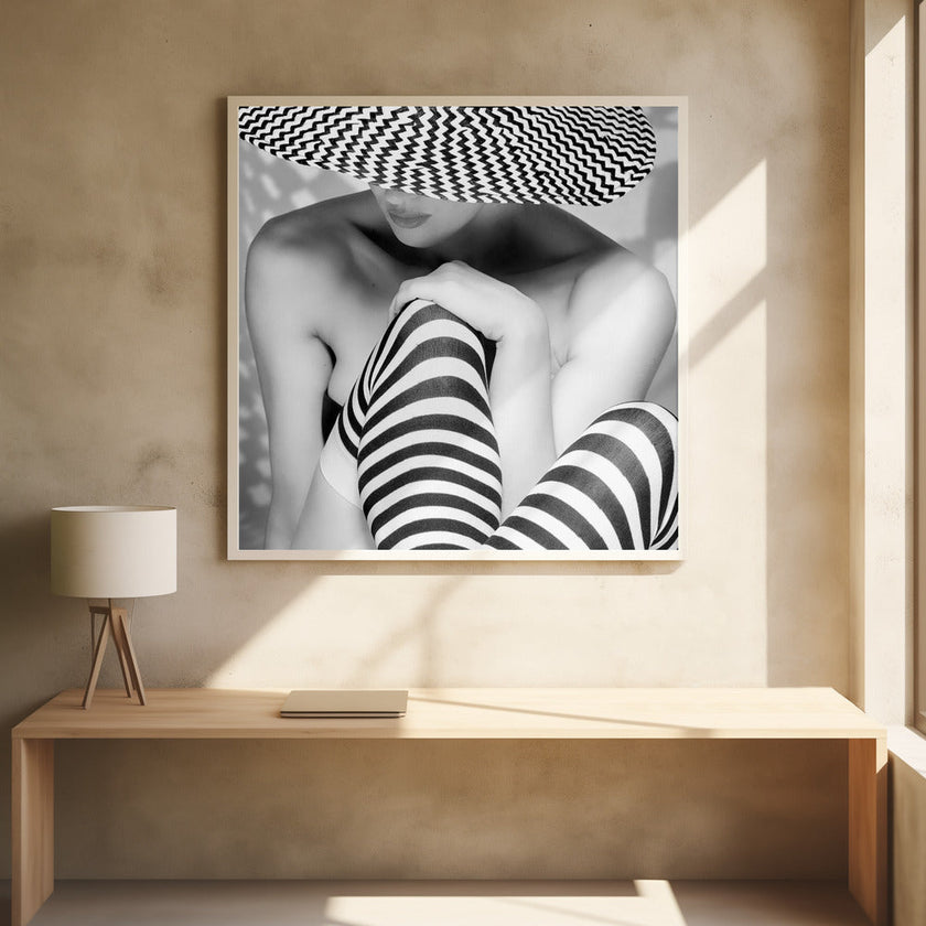 Art mural en zigzag.
