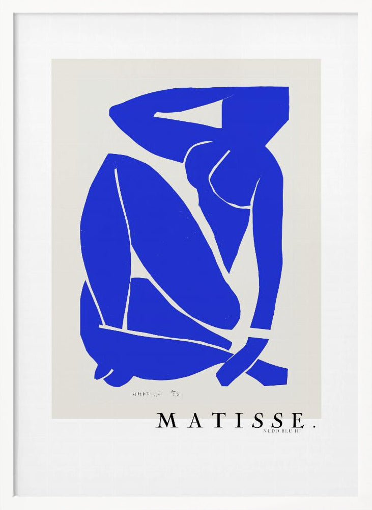 Wall art Nudo Blu III 1952 Bordure