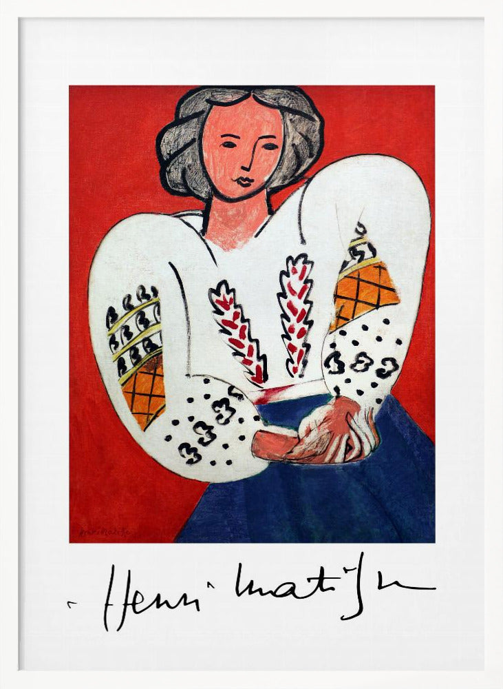Wall art d'Henri Matisse, La Camicetta Romena, 1940