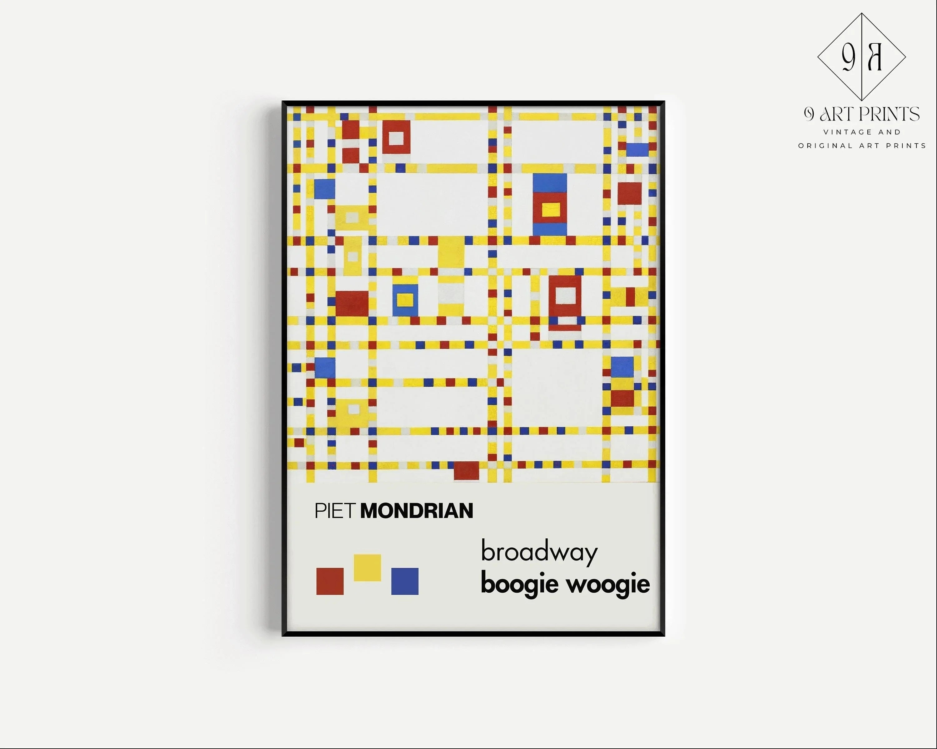 Piet Mondrian Broadway Boogie Woogie Giclee Print: Mid-Century Modern Art