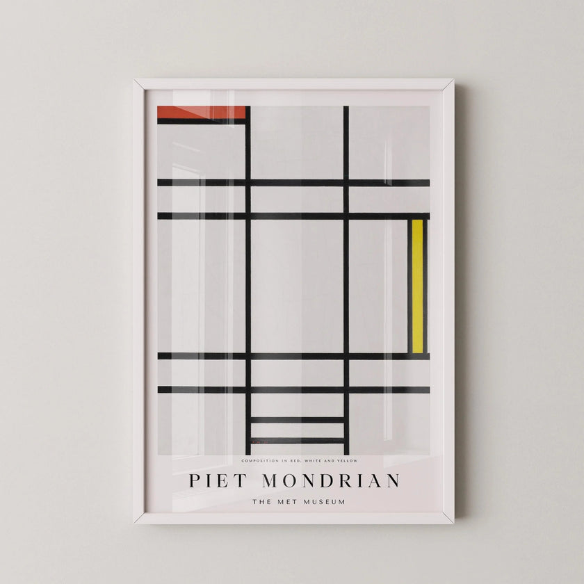Piet Mondrian - Composition 1936 PRINT | Mid-Century Modern Art Print (available handframed or unframed)