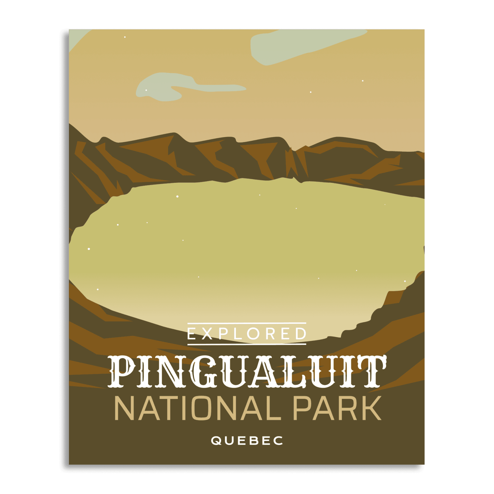 Pingualuit National Park 'Explored' Poster, Canada Parks