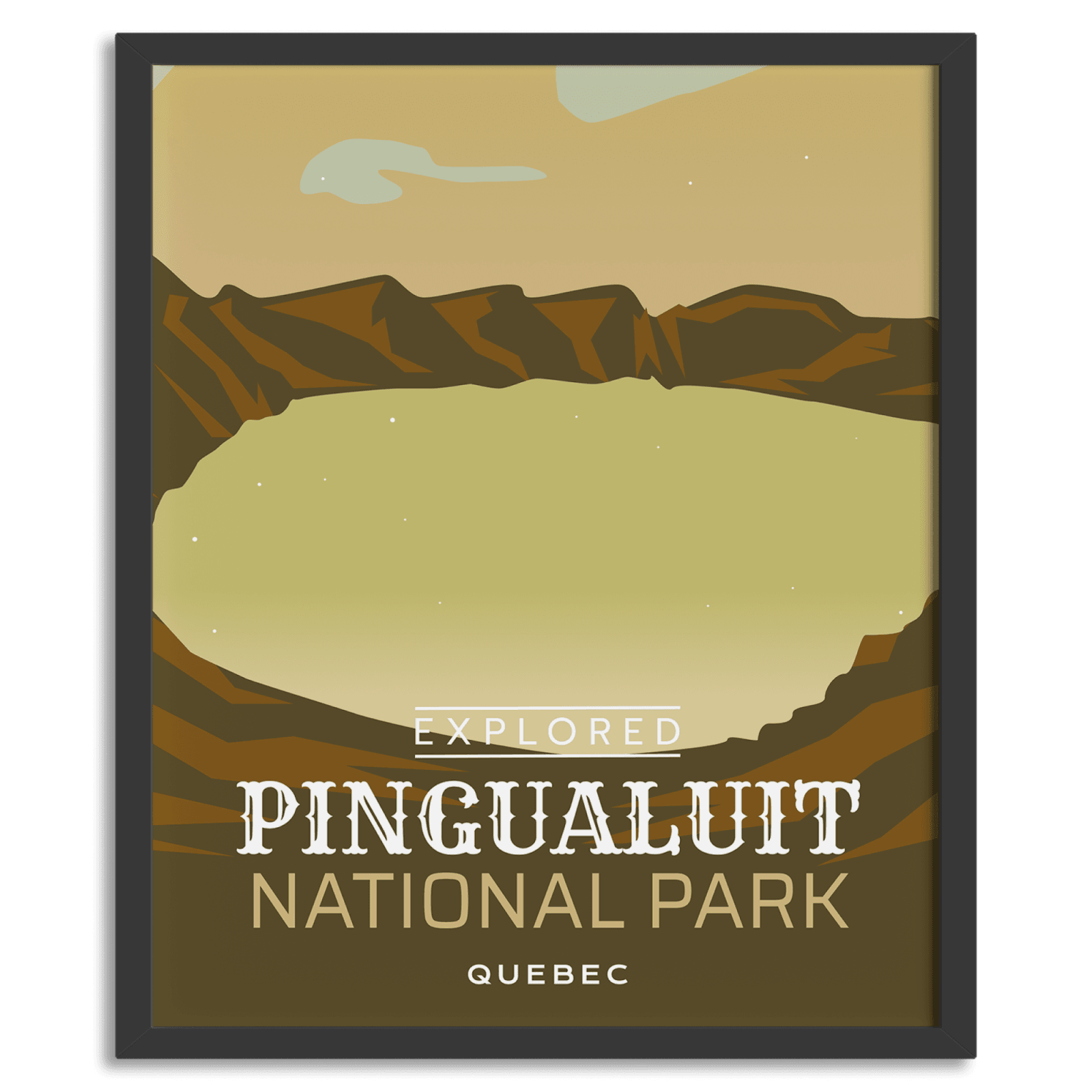 Pingualuit National Park 'Explored' Poster, Canada Parks