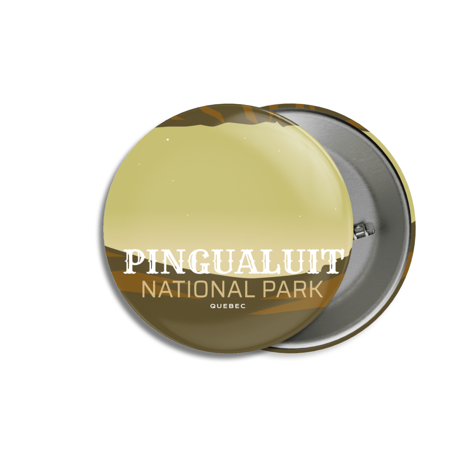 Pingualuit National Park of Quebec Pinback Button, Canada Parks