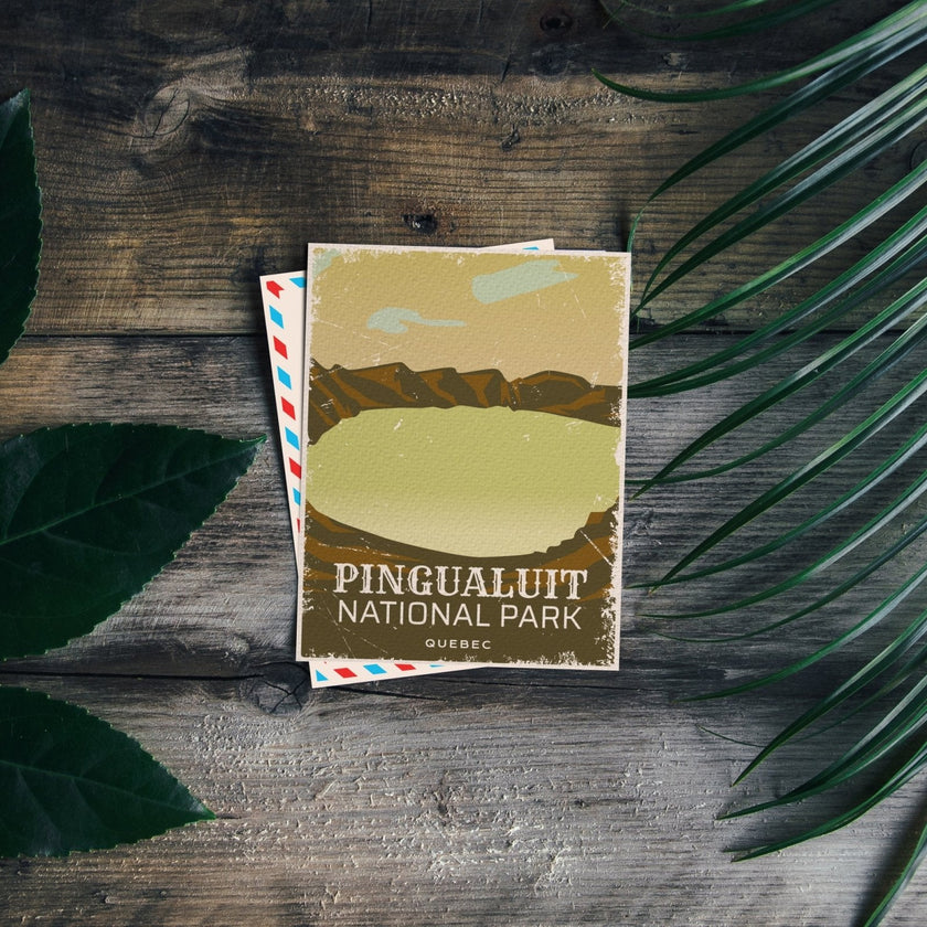 Pingualuit Quebec National Park Postcard, Canada Parks