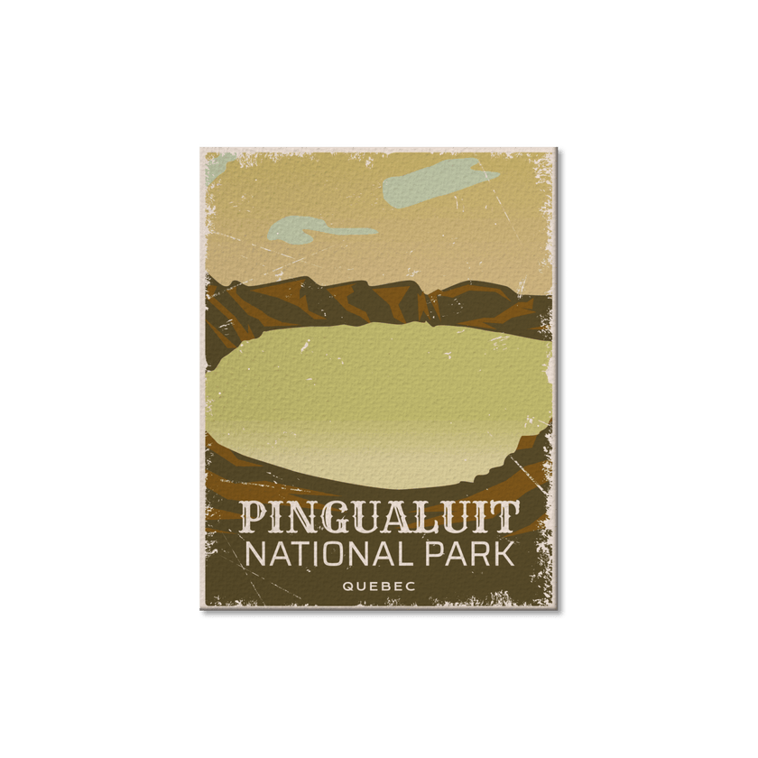 Pingualuit Quebec National Park Postcard, Canada Parks