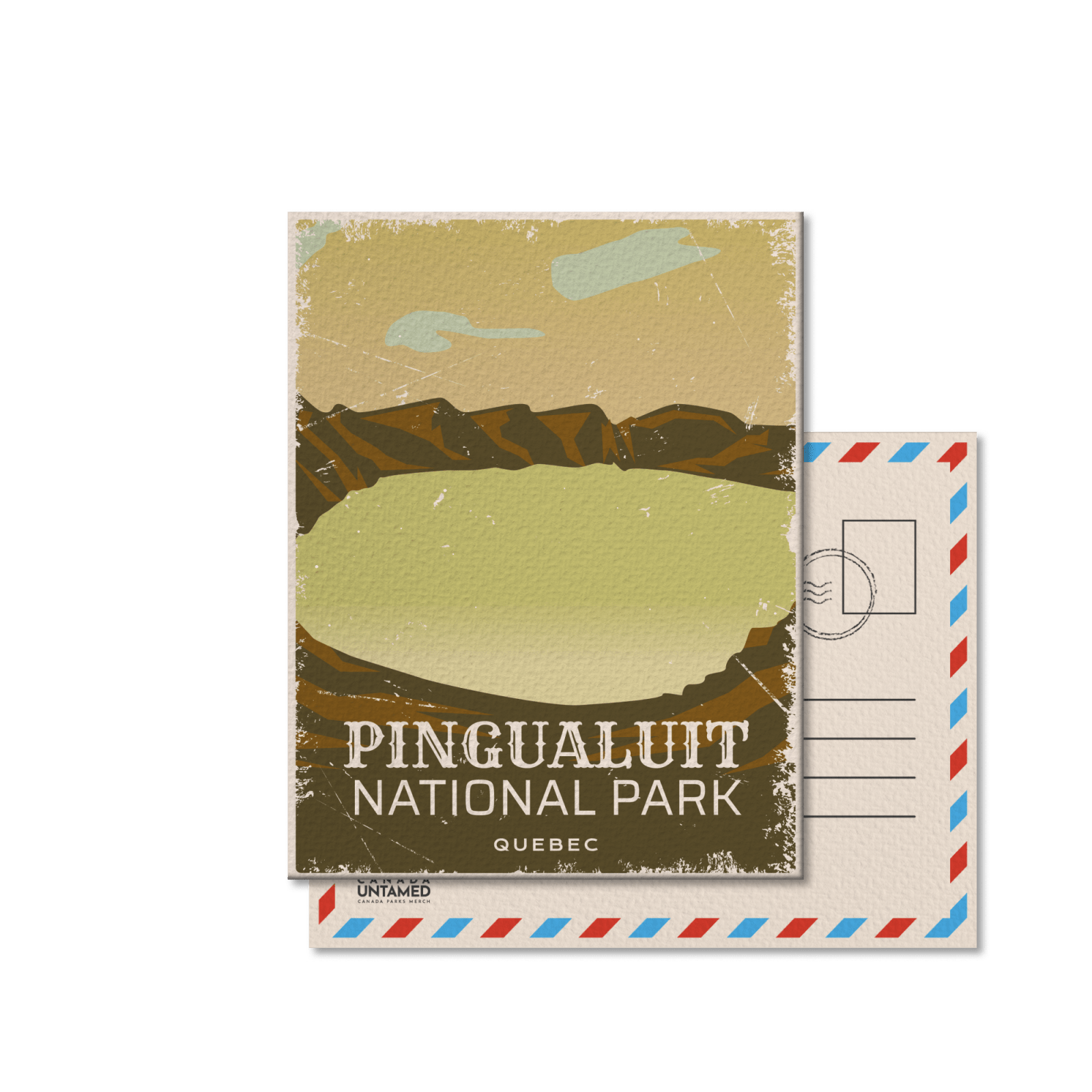Pingualuit Quebec National Park Postcard, Canada Parks