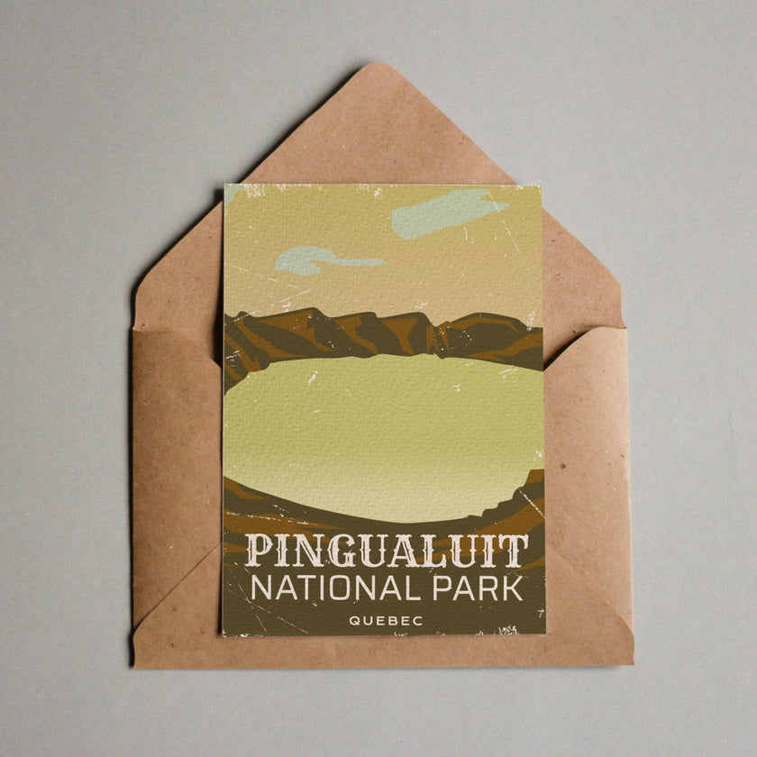 Pingualuit Quebec National Park Postcard, Canada Parks