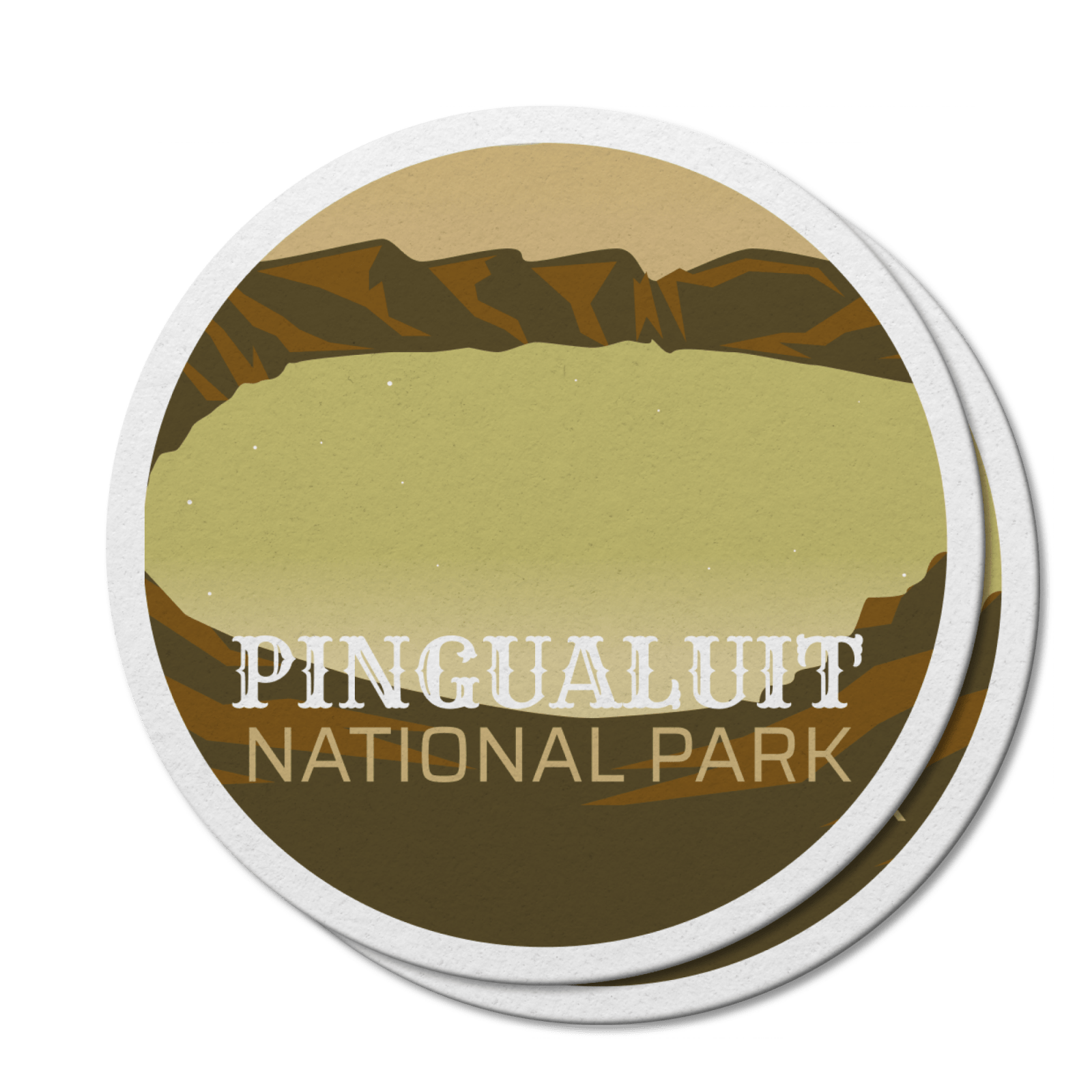 Pingualuit Quebec National Park Waterproof Vinyl Sticker, Canada Parks