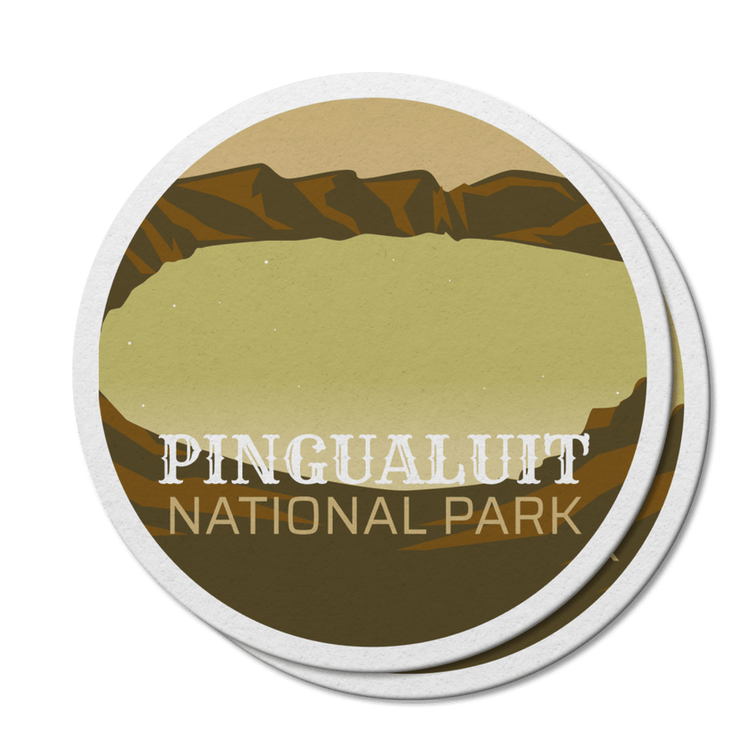 Pingualuit Quebec National Park Waterproof Vinyl Sticker, Canada Parks