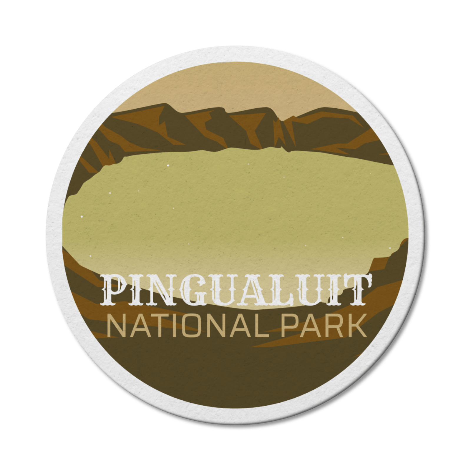 Pingualuit Quebec National Park Waterproof Vinyl Sticker, Canada Parks