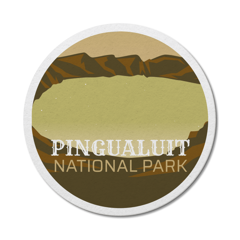 Pingualuit Quebec National Park Waterproof Vinyl Sticker, Canada Parks