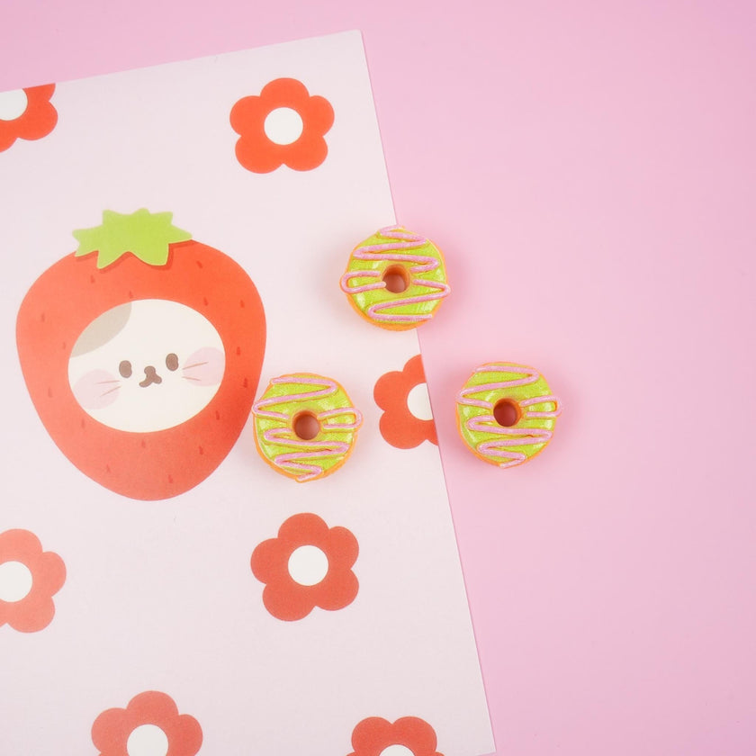 Pink Green Donut Pin