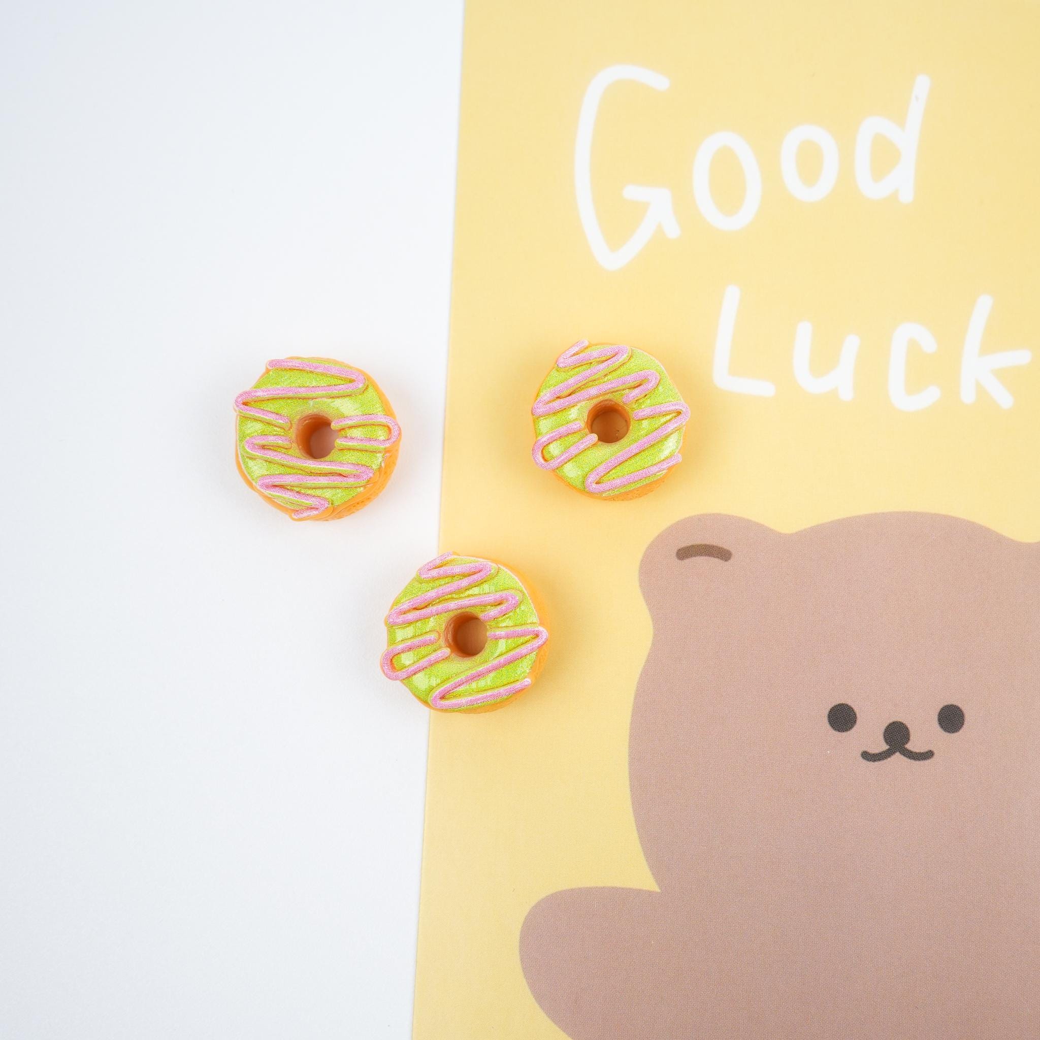 Pink Green Donut Pin