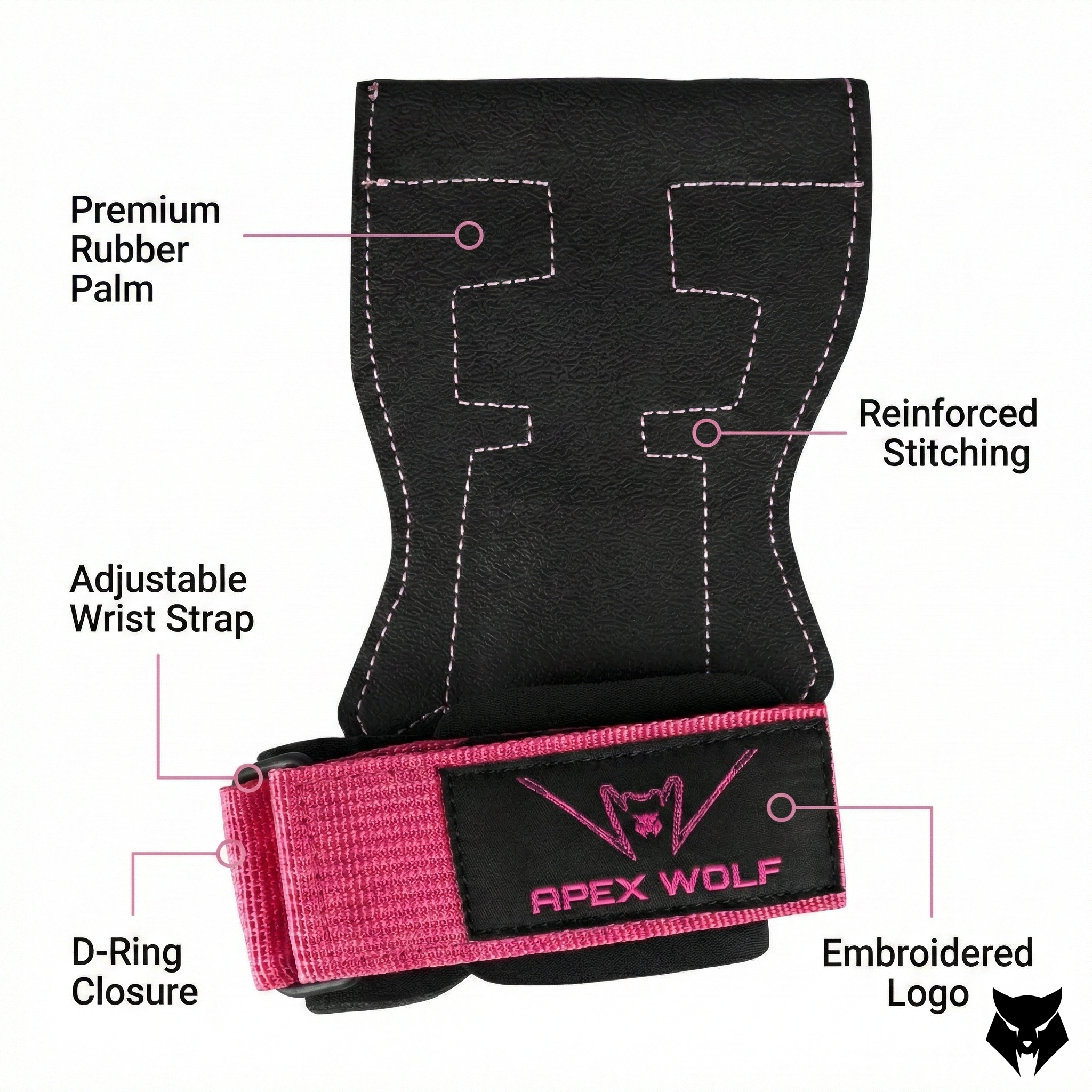 Iron Claw Lifting Grips (Pair) – Stealth Pink