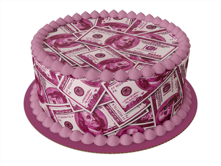 Edible Pink Bills Cake Topper