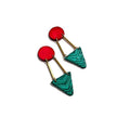Black & Gold Art Deco Earrings Handmade- 