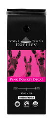 Pink Donkey Decaf - Ground, Medium Roast, Certified Organic OCIA/ Fairtrade Coffee 1lb/454g