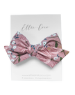 Antique Rose Floral Oversize Bow