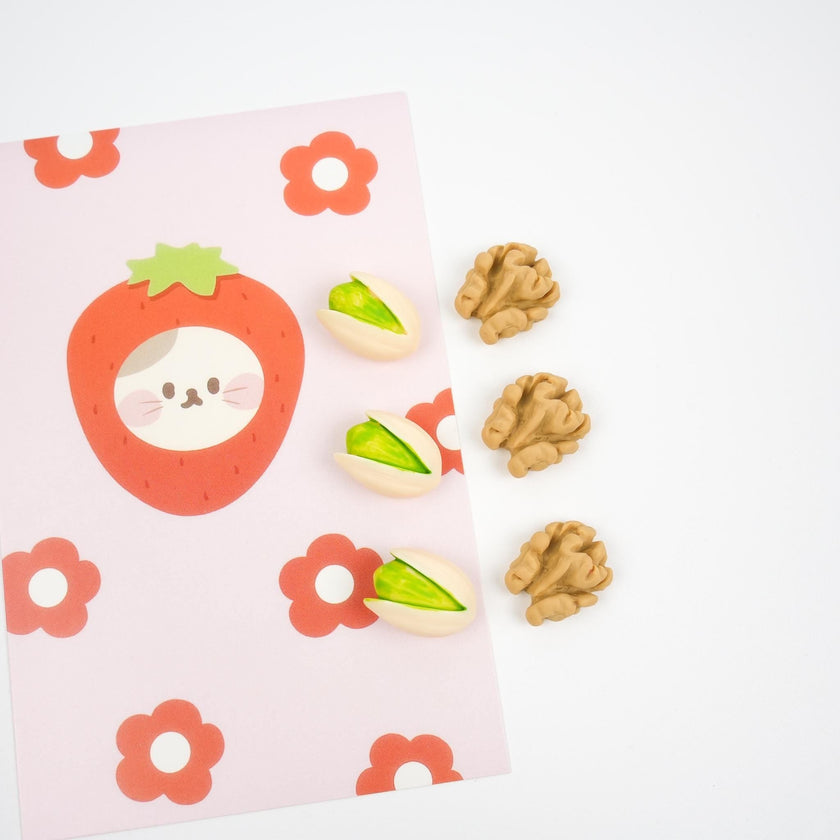 Pistachio and Walnut Magnet Set