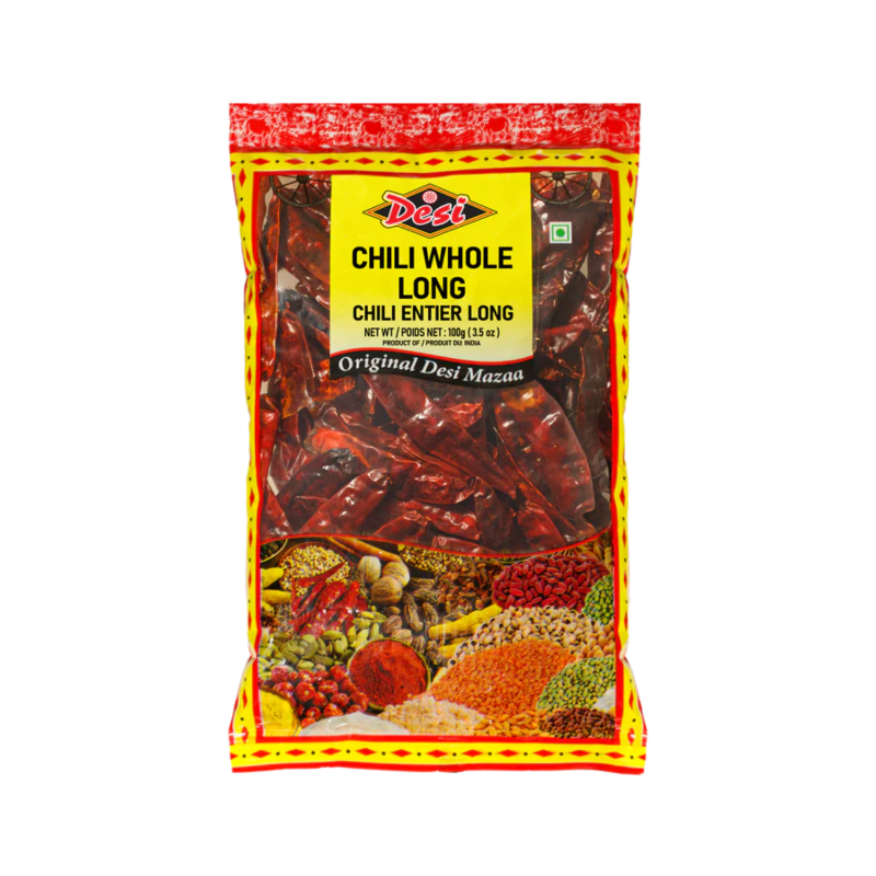 Desi Chili Whole (Stemless) 100g