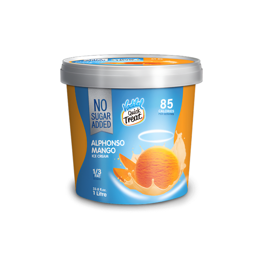 Vadilal Alphanso Mango Ice Cream - No Added Sugar 1L