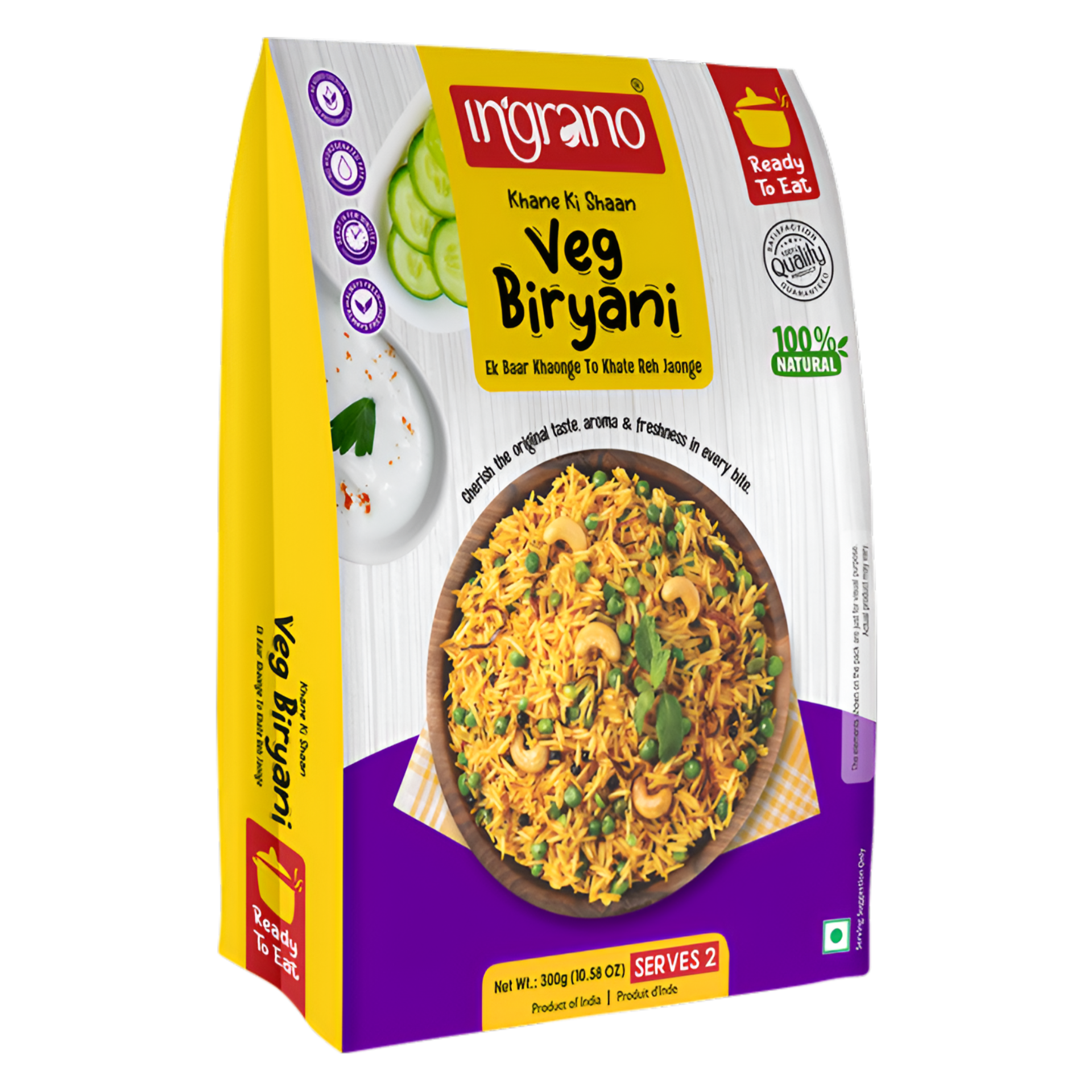 Ingrano Ready To Eat Veg Biryani 285g